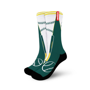 Oakland Baseball Team Socks- Cuztomshoes