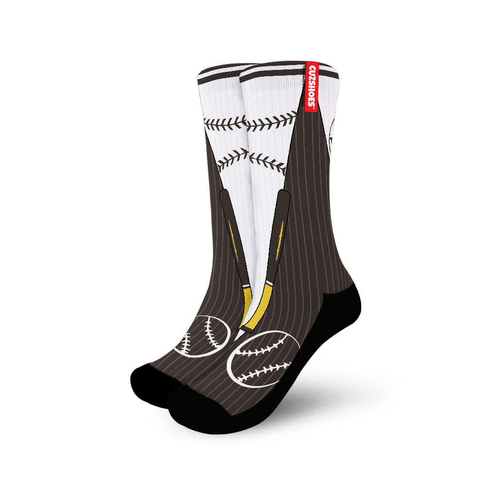 San Diego Baseball Team Socks- Cuztomshoes