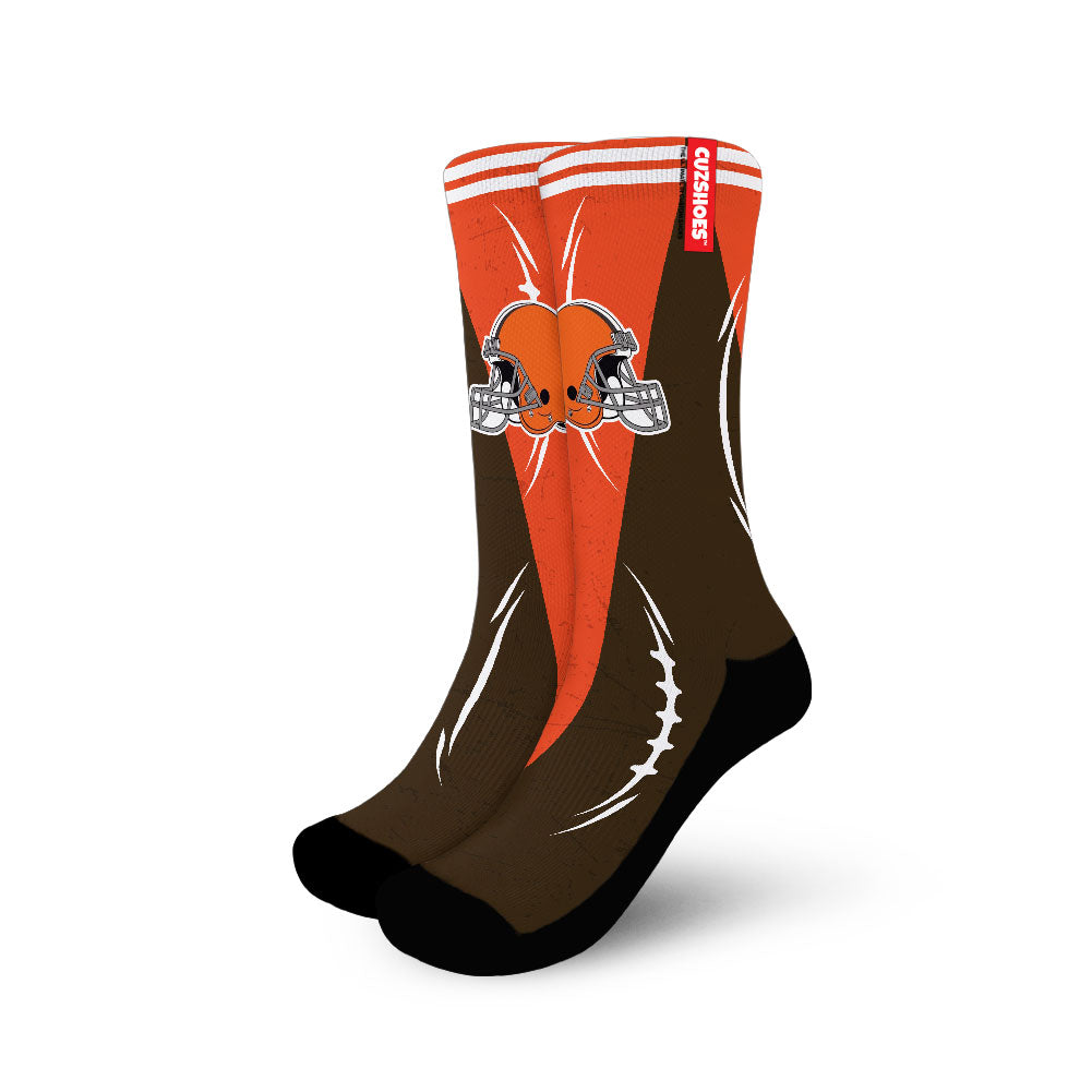 Cleveland Football Team Socks- Cuztomshoes