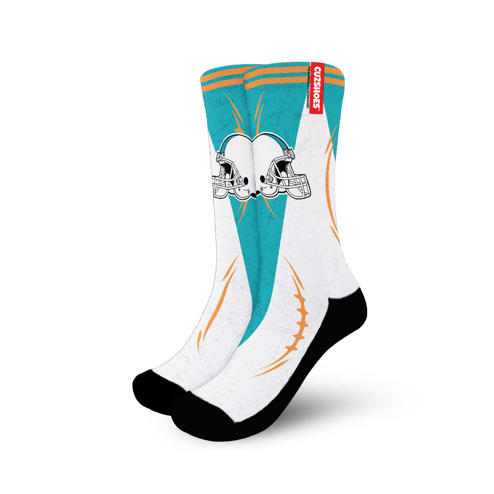 Miami Football Team Socks- Cuztomshoes
