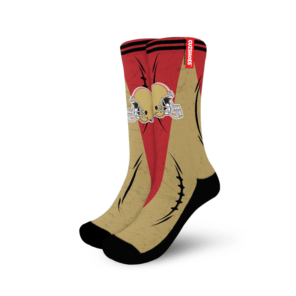 San Francisco Football Team Socks- Cuztomshoes