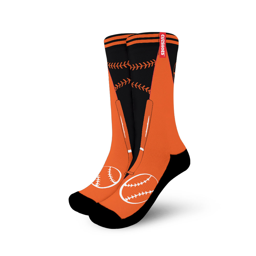 San Francisco Baseball Team Socks- Cuztomshoes