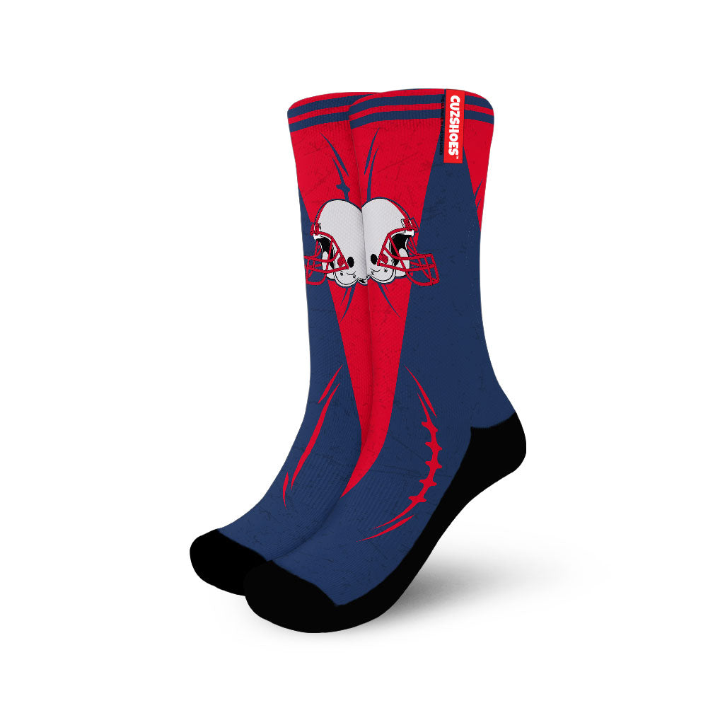 New England Football Team Socks- Cuztomshoes