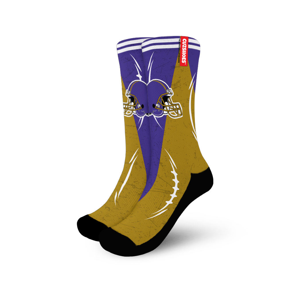 Baltimore Football Team Socks- Cuztomshoes