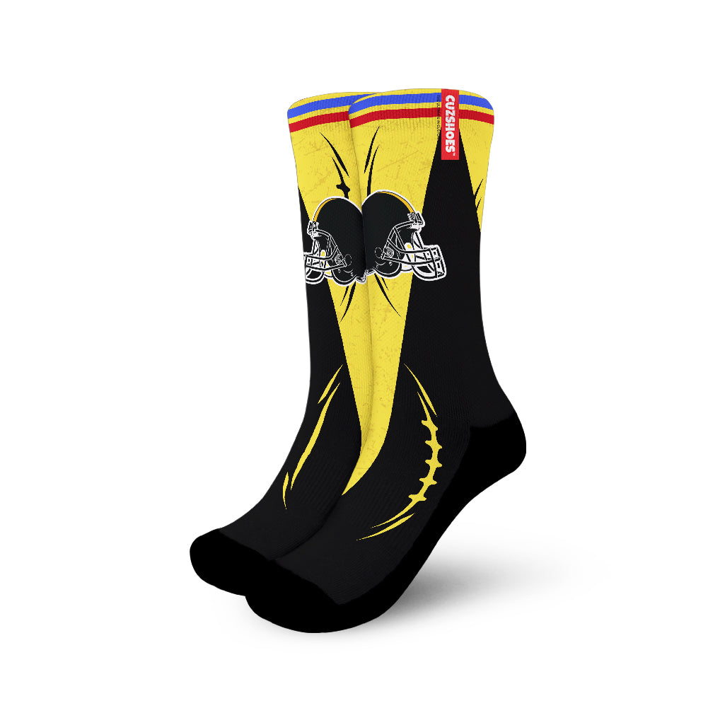 Pittsburgh Football Team Socks- Cuztomshoes