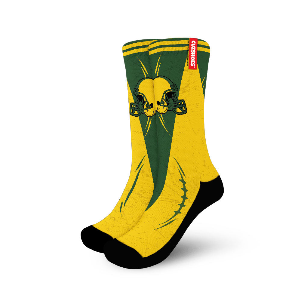 Green Bay Football Team Socks- Cuztomshoes