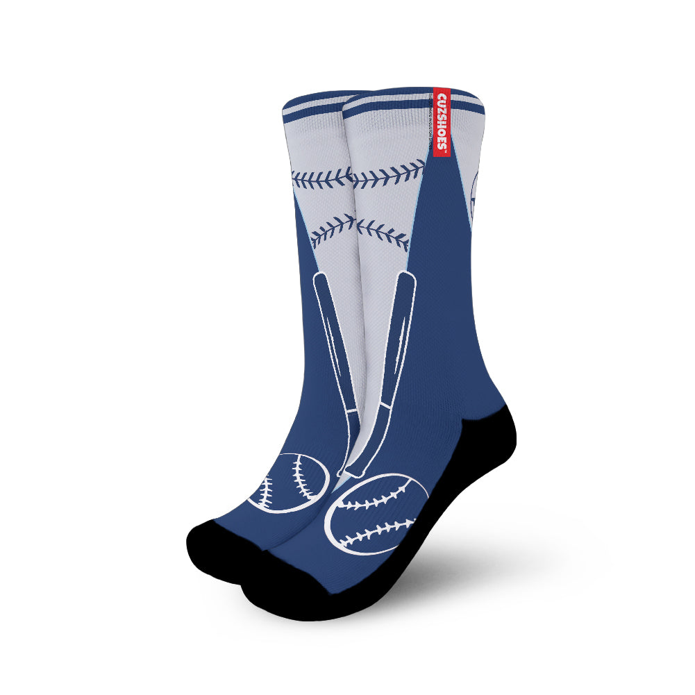 Tampa Bay Baseball Team Socks- Cuztomshoes