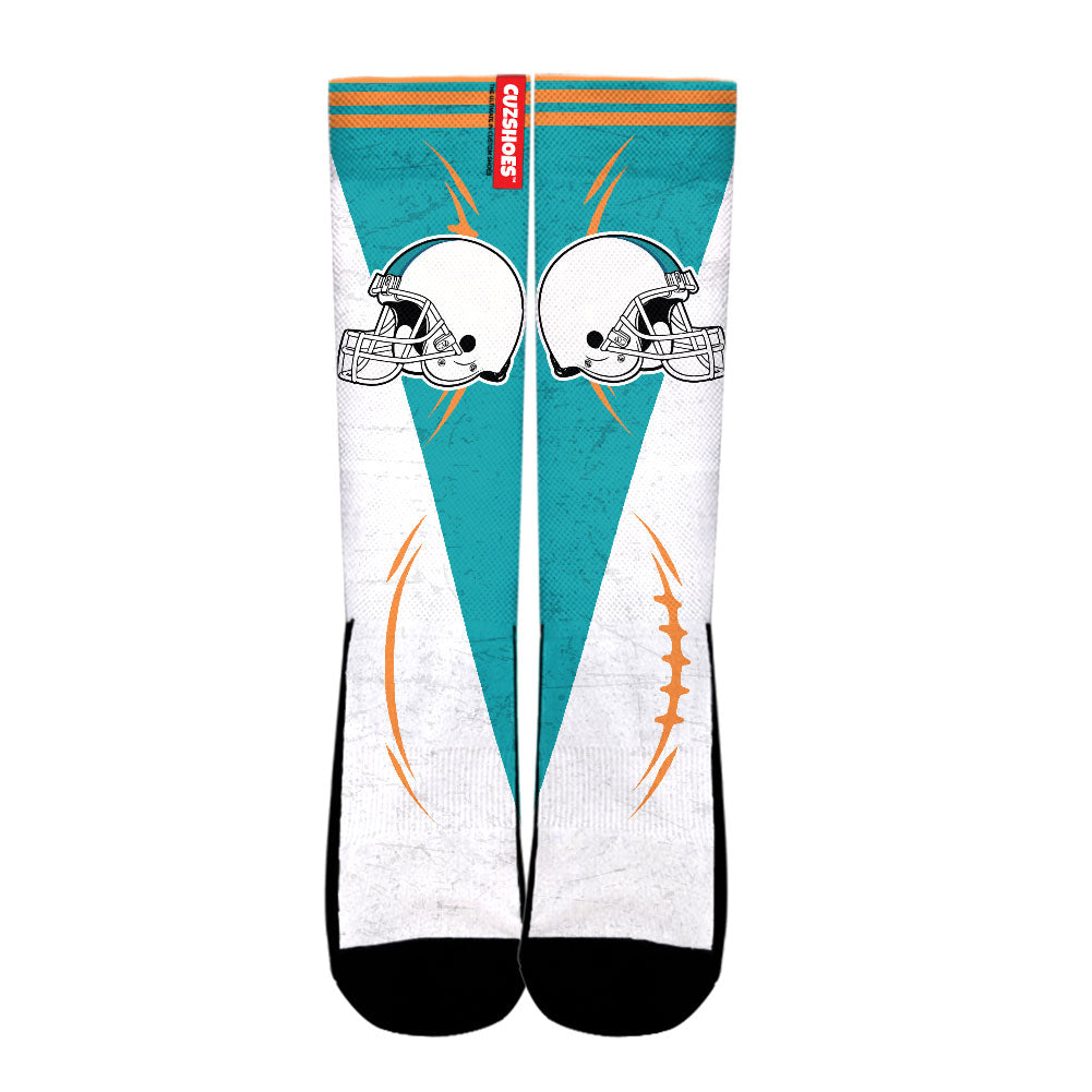 Miami Football Team Socks- Cuztomshoes