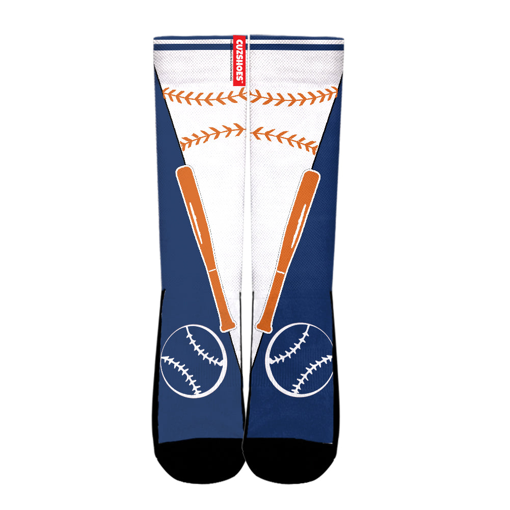 Houston Baseball Team Socks- Cuztomshoes