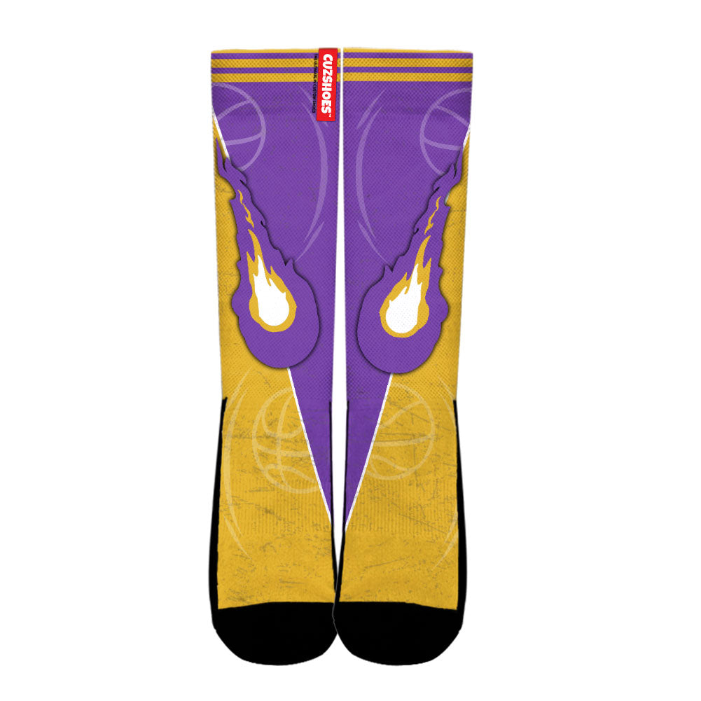 Los Angeles Basketball Team Socks- Cuztomshoes