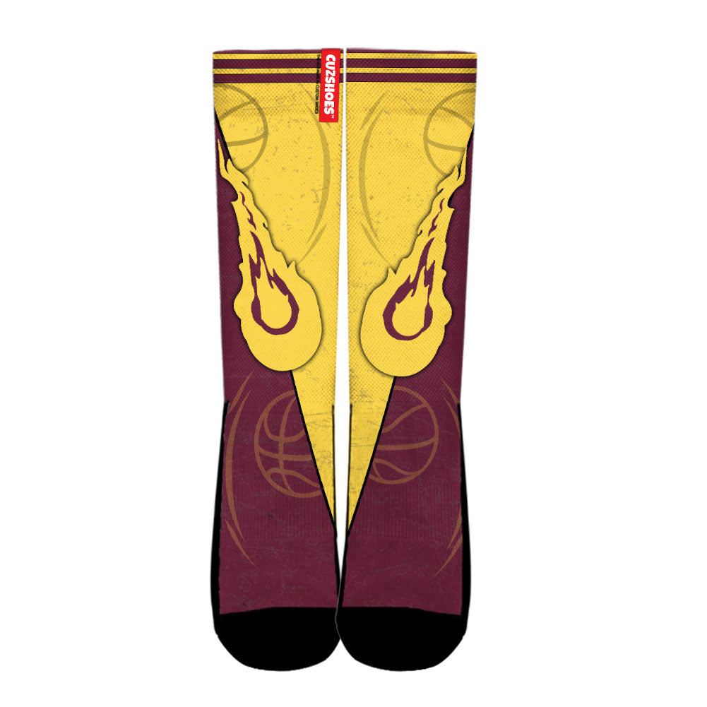Cleveland Basketball Team Socks- Cuztomshoes