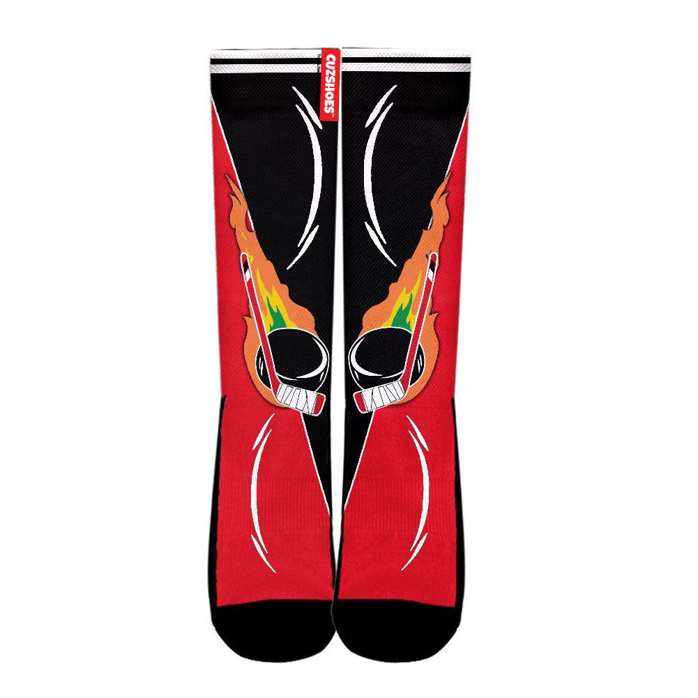 Chicago Hockey Basketball Team Socks- Cuztomshoes