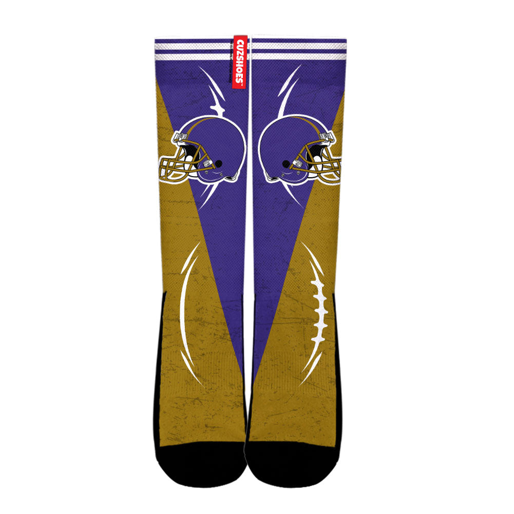 Baltimore Football Team Socks- Cuztomshoes