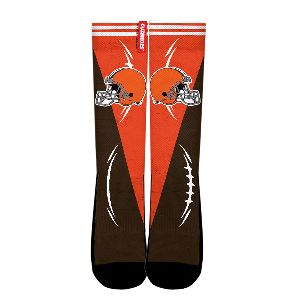 Cleveland Football Team Socks- Cuztomshoes