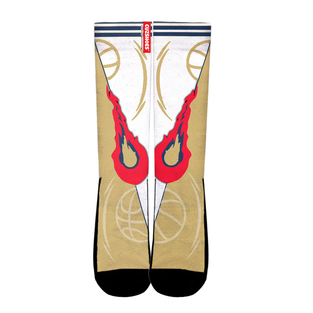 New Orleans Basketball Team Socks- Cuztomshoes