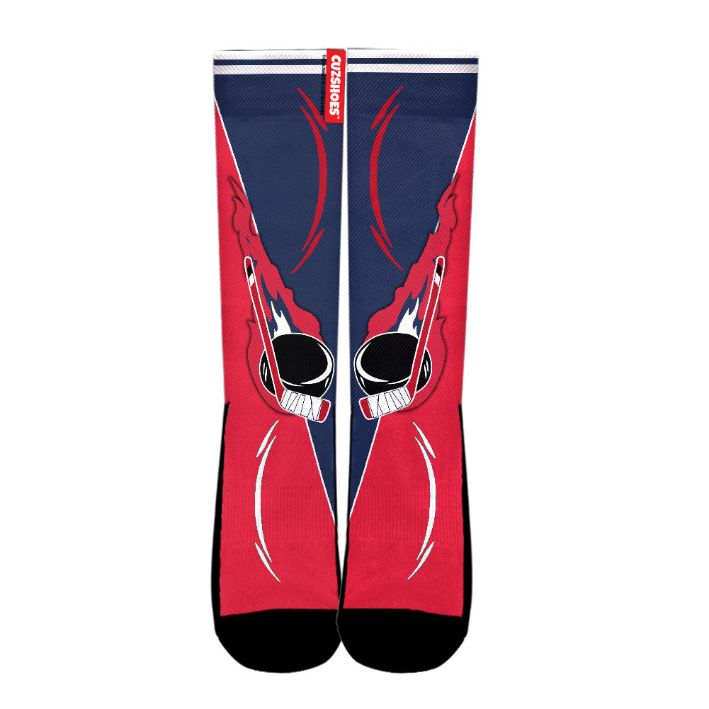 Columbus Hockey Basketball Team Socks- Cuztomshoes