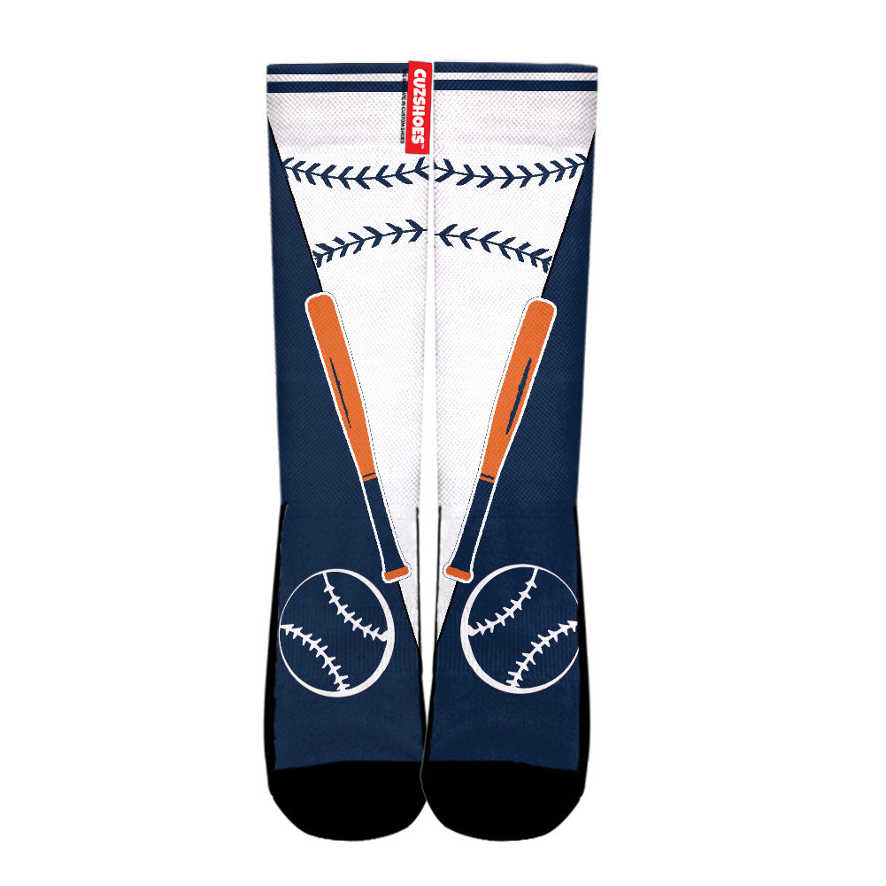 Detroit Baseball Team Socks- Cuztomshoes
