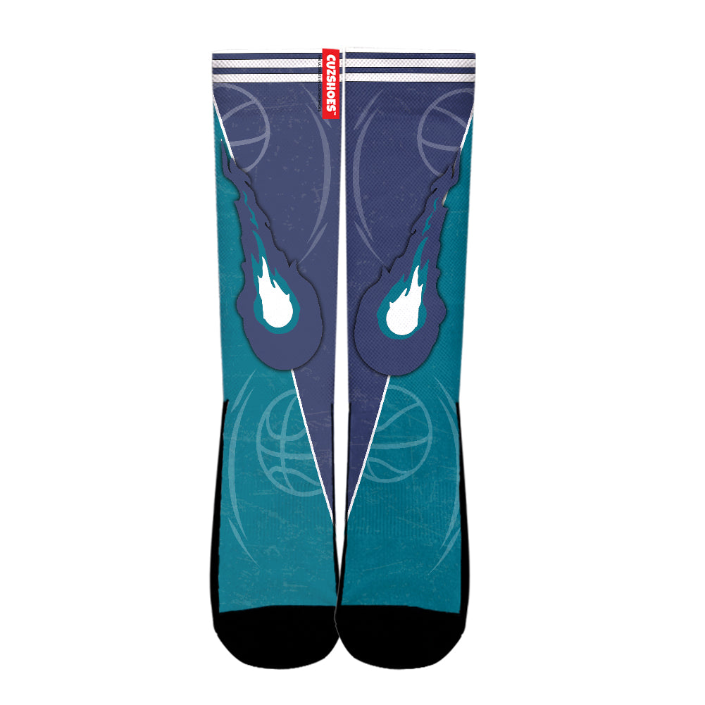 Charlotte Basketball Team Socks- Cuztomshoes