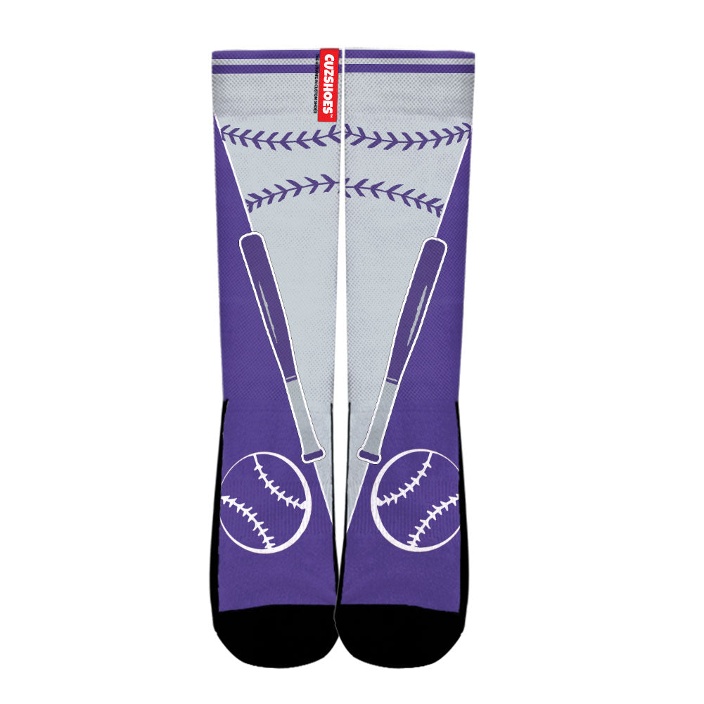 Colorado Baseball Team Socks- Cuztomshoes