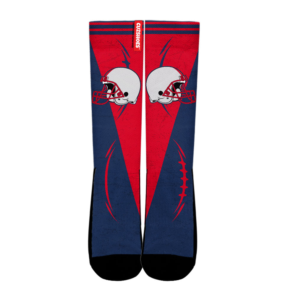 New England Football Team Socks- Cuztomshoes