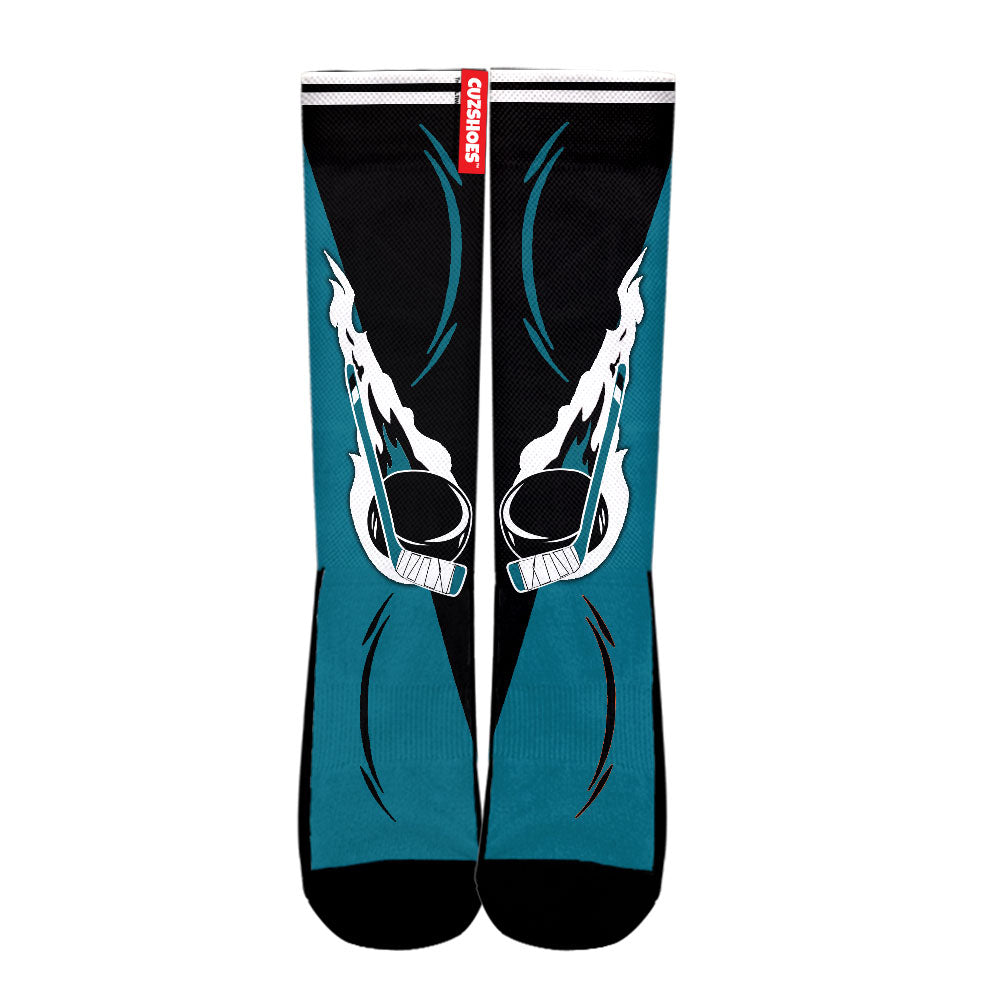 San Jose Hockey Basketball Team Socks- Cuztomshoes