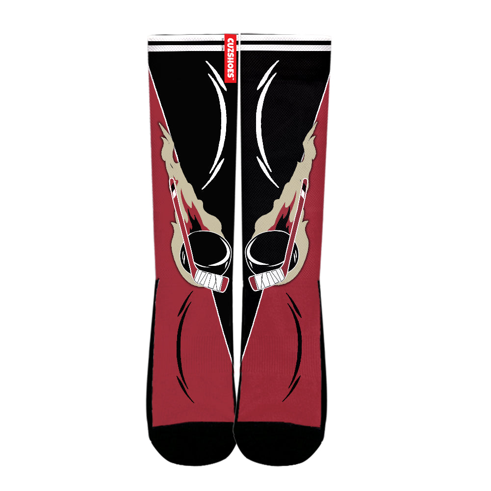 Arizona Hockey Basketball Team Socks- Cuztomshoes