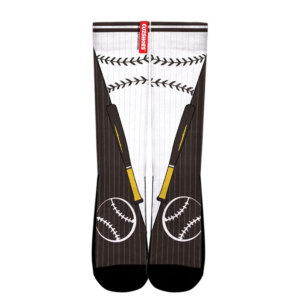 San Diego Baseball Team Socks- Cuztomshoes