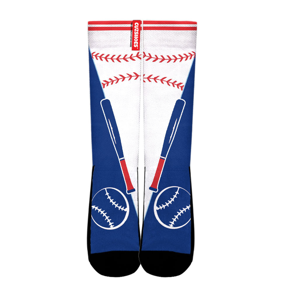 Texas Baseball Team Socks- Cuztomshoes