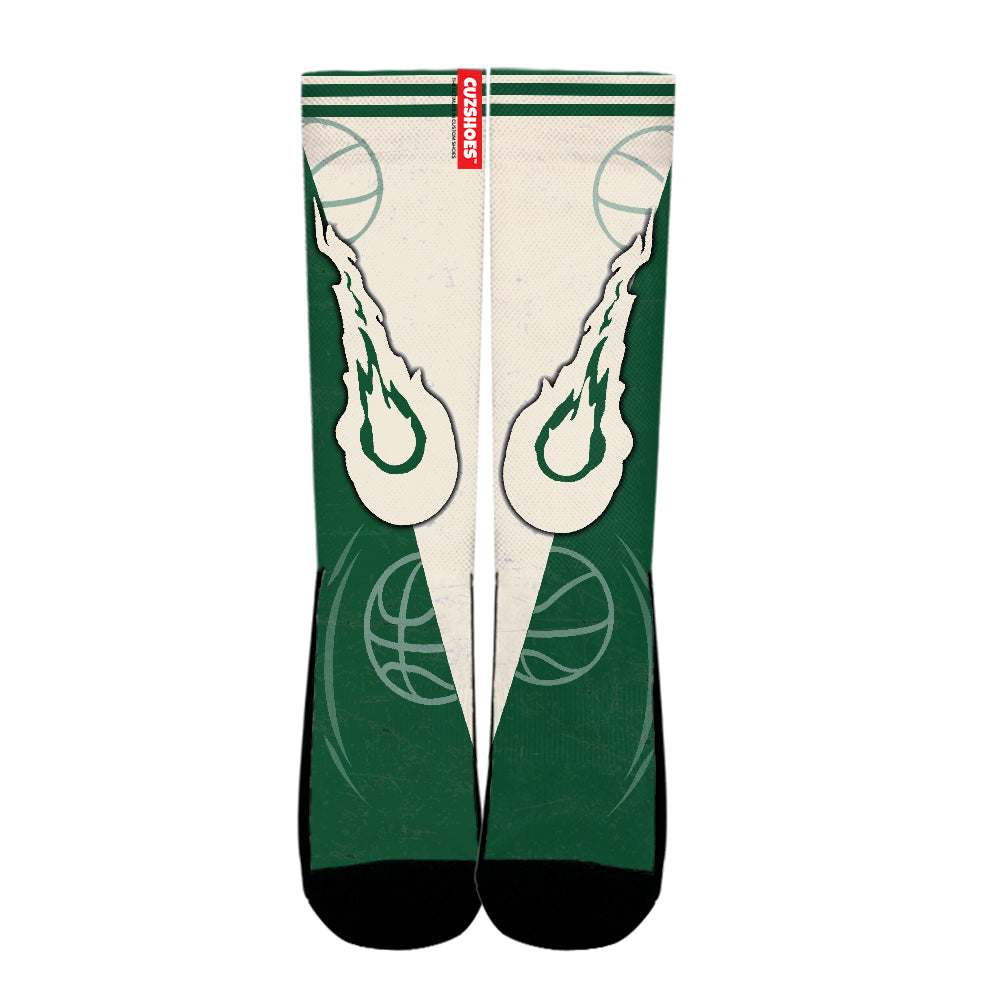 Milwaukee Basketball Team Socks- Cuztomshoes