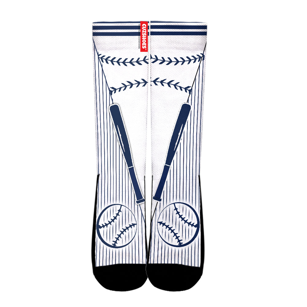 New York Baseball Team Socks- Cuztomshoes
