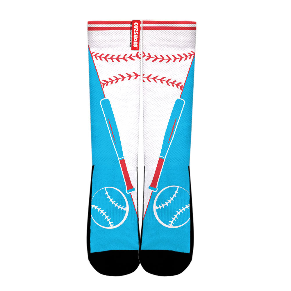 Miami Baseball Team Socks- Cuztomshoes