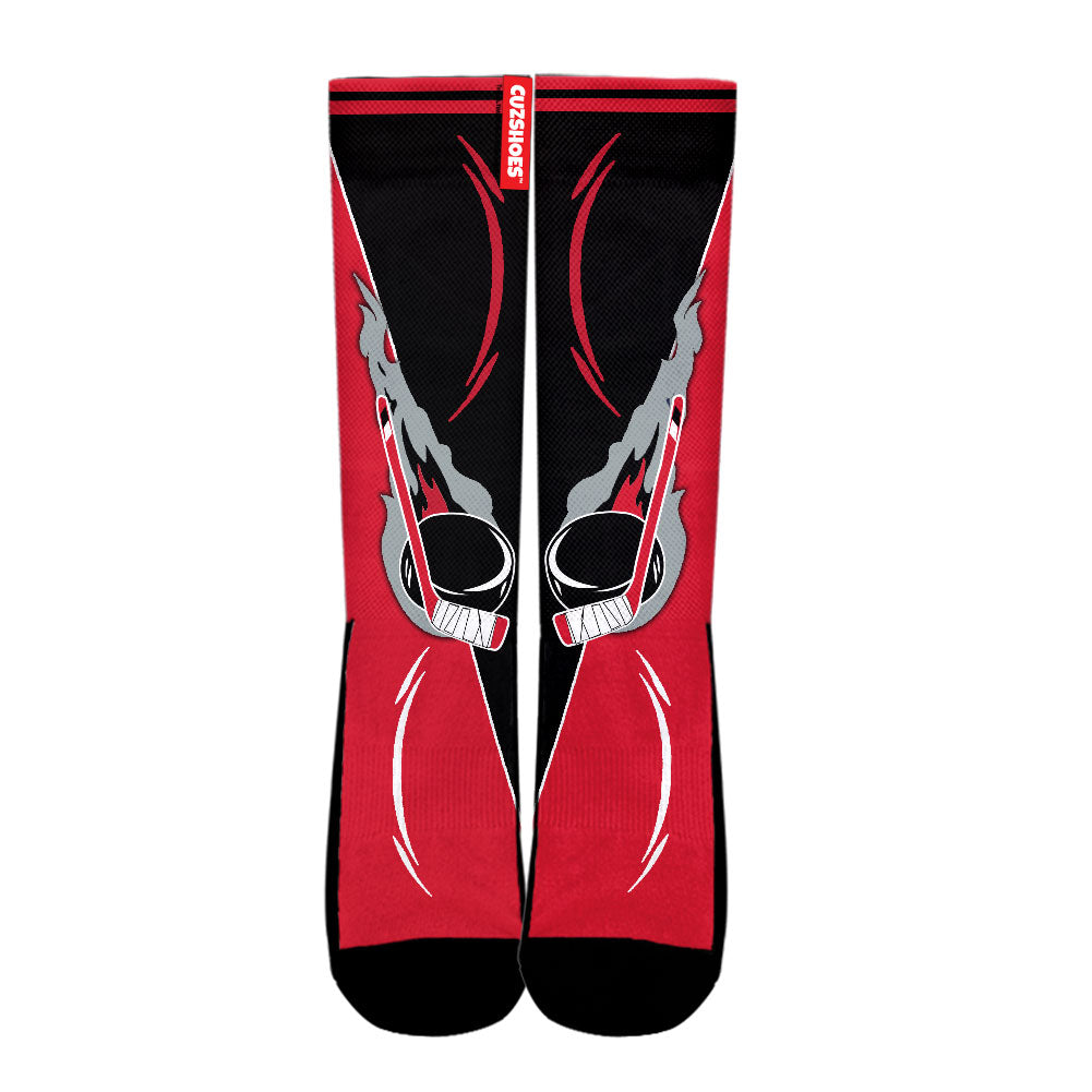 Carolina Hockey Basketball Team Socks- Cuztomshoes
