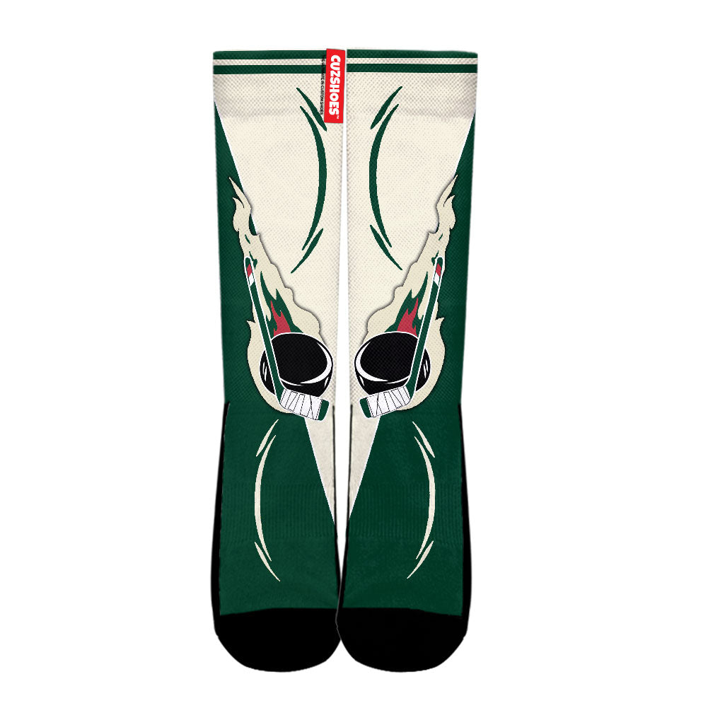 Minnesota Hockey Basketball Team Socks- Cuztomshoes