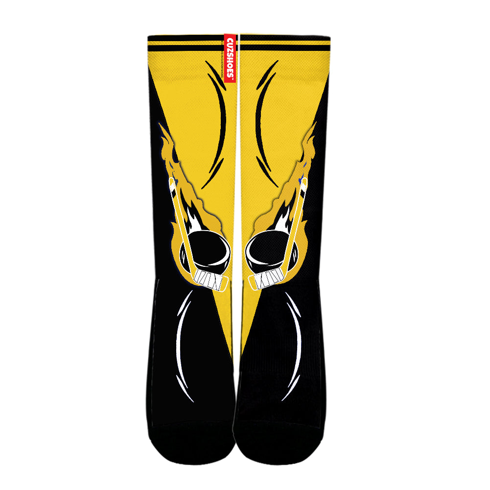 Pittsburgh Hockey Basketball Team Socks- Cuztomshoes
