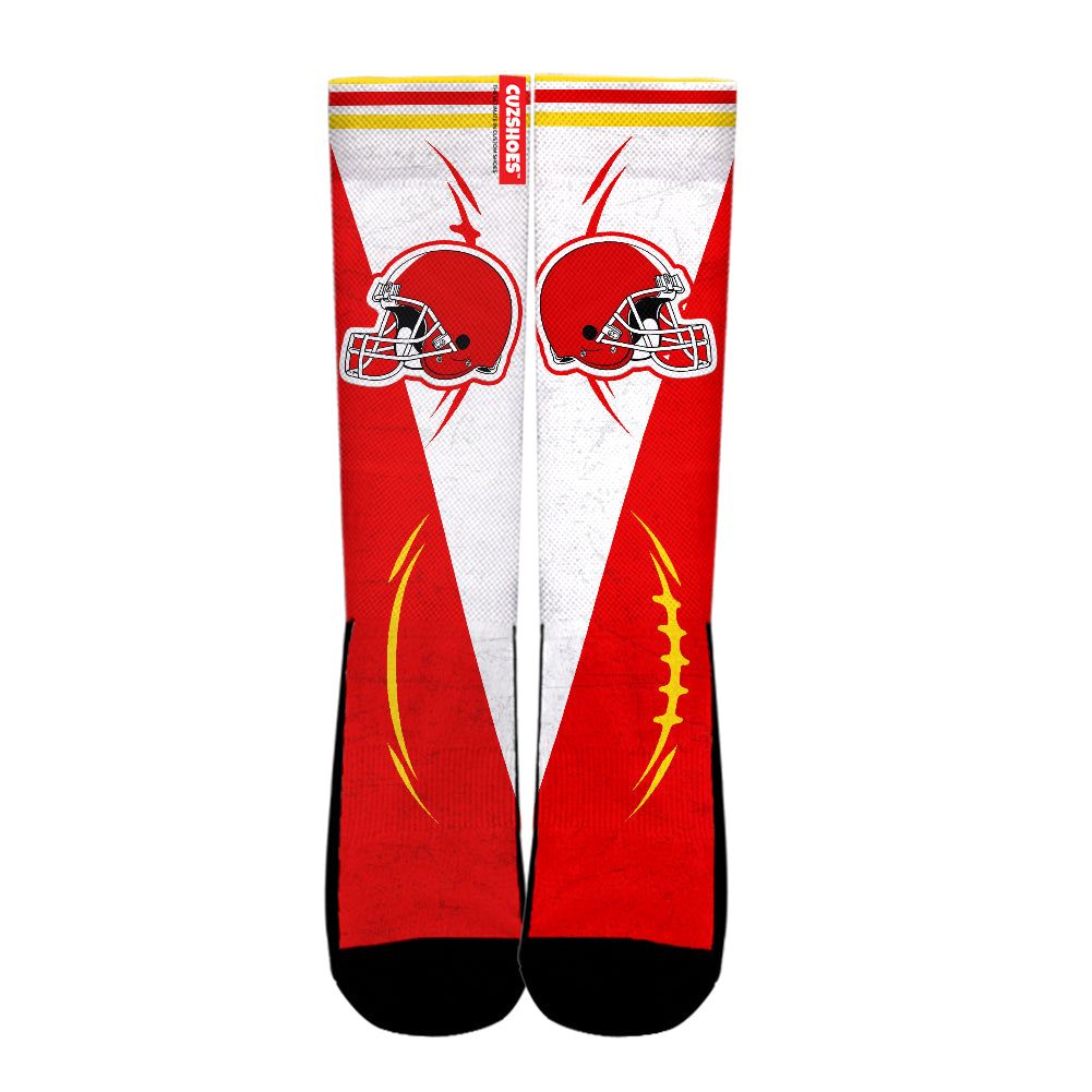 Kansas Football Team Socks- Cuztomshoes