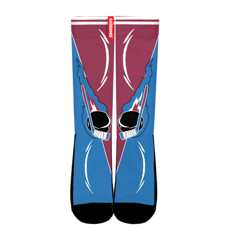 Colorado Hockey Basketball Team Socks- Cuztomshoes