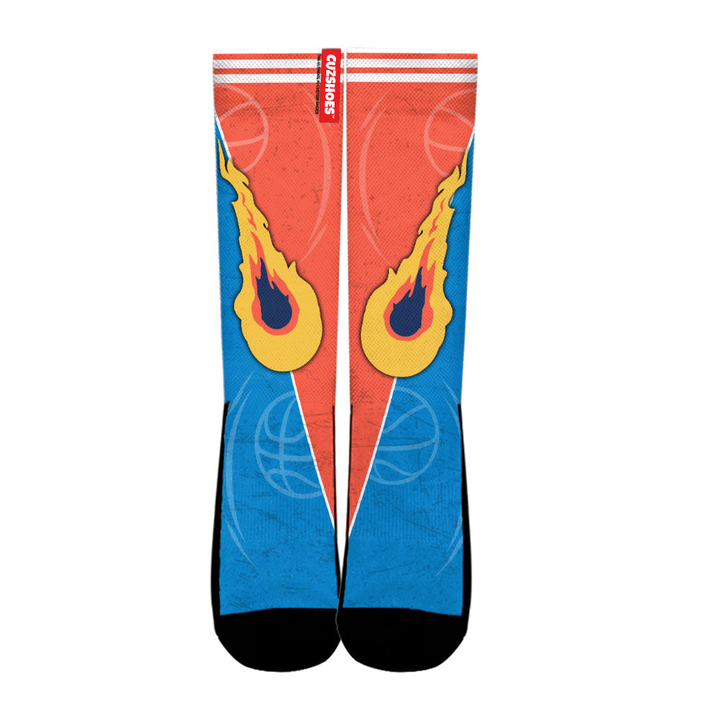 Oklahoma Basketball Team Socks- Cuztomshoes