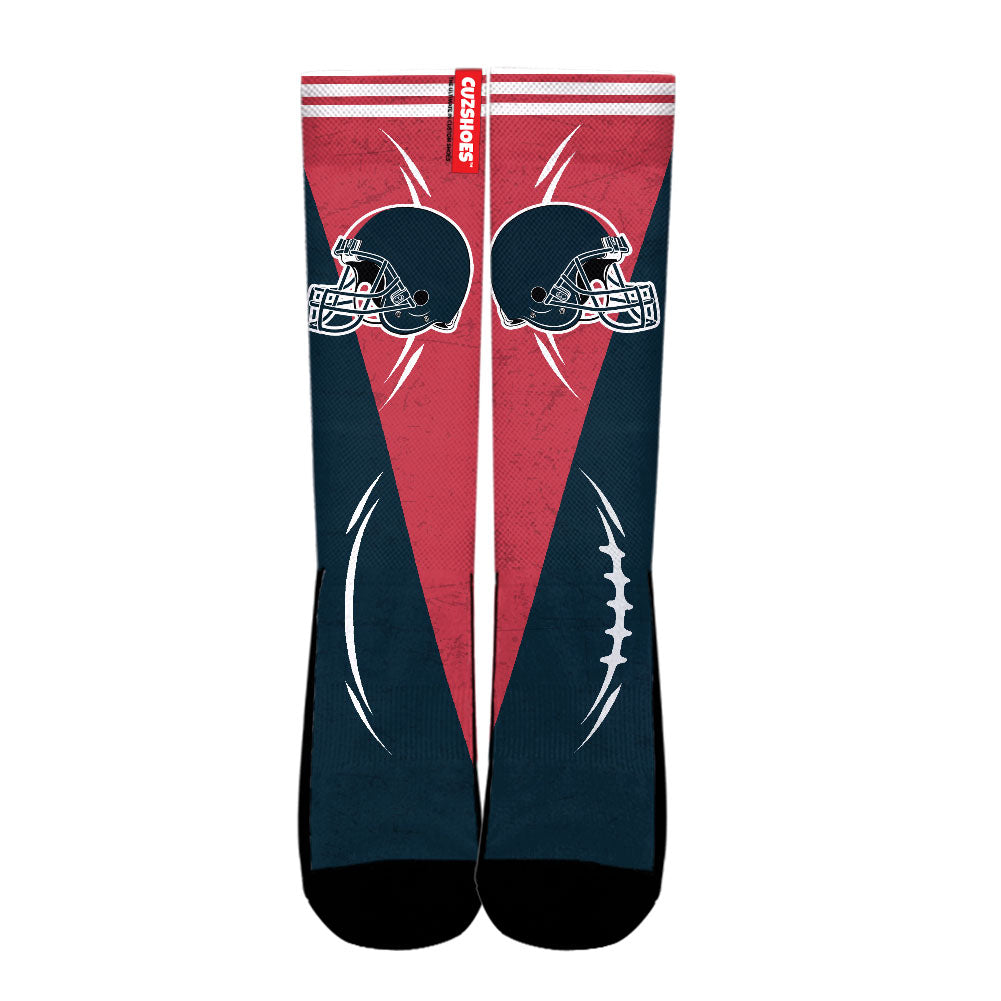Houston Football Team Socks- Cuztomshoes