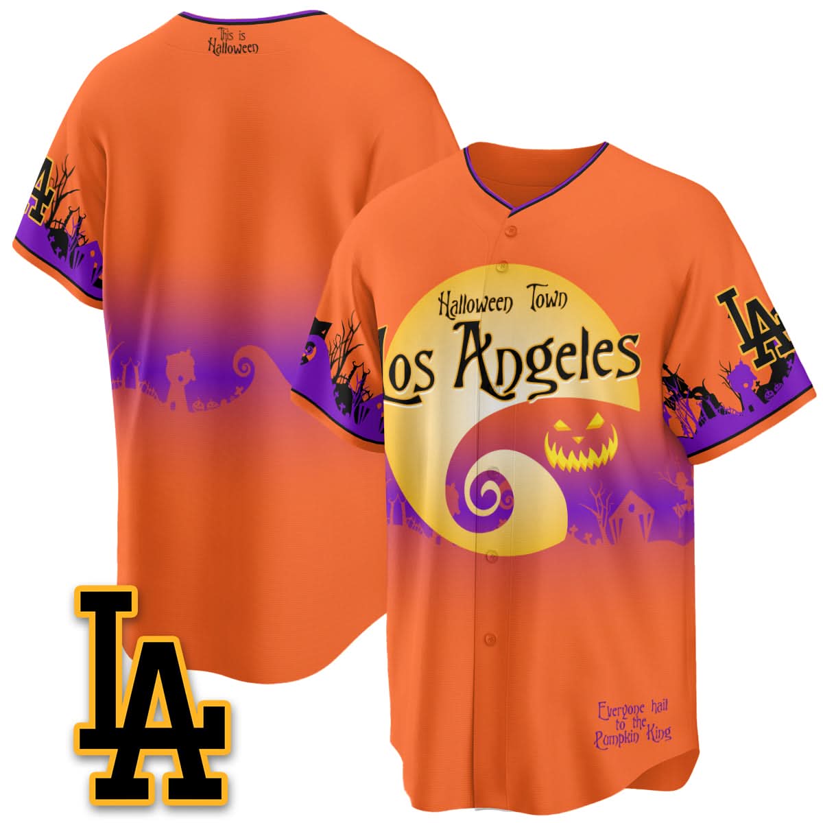 Los Angeles Dodgers "Halloween Town" Limited Jersey - Stitched-Cuztomshoes