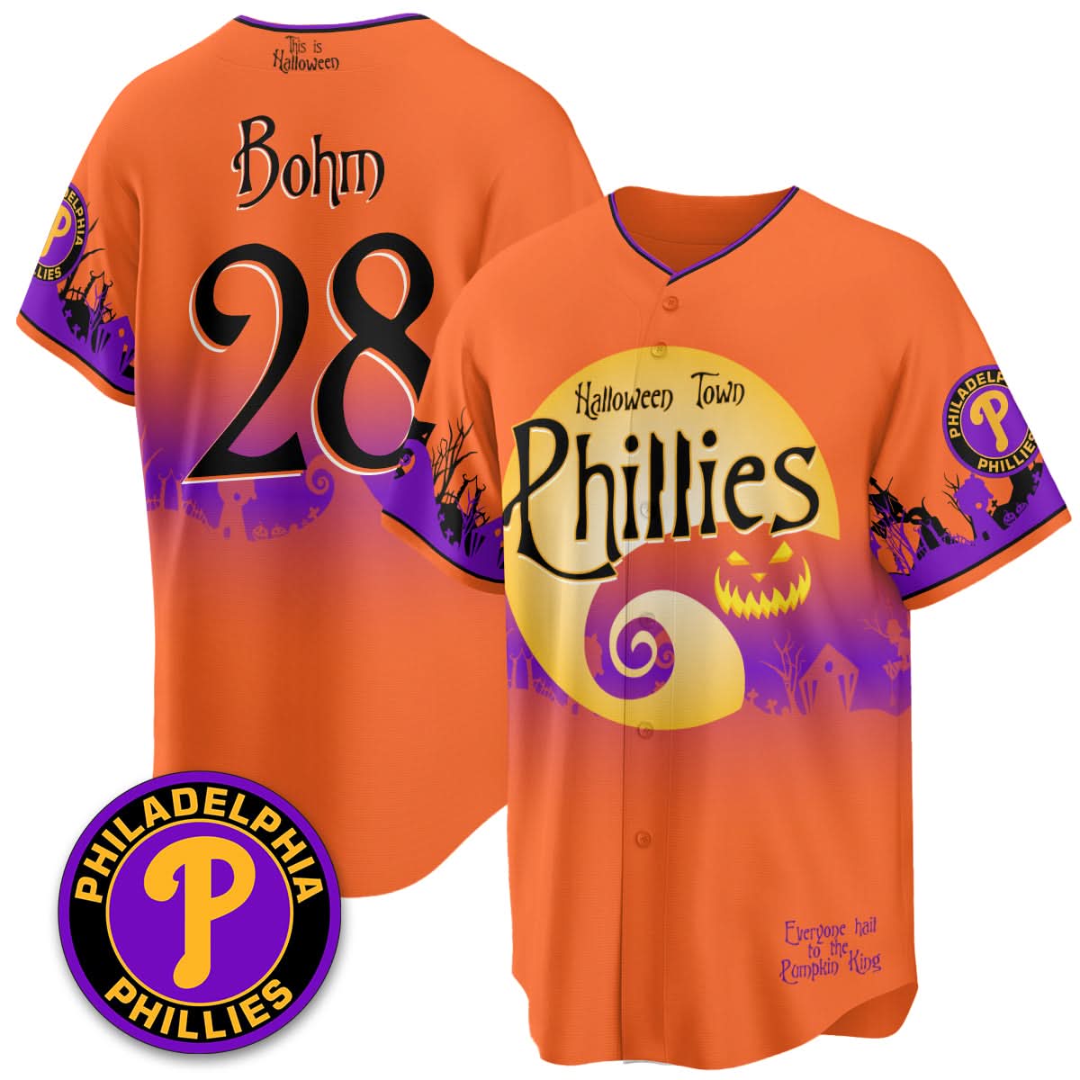 Philadelphia Phillies "Halloween Town" Limited Jersey - Stitched