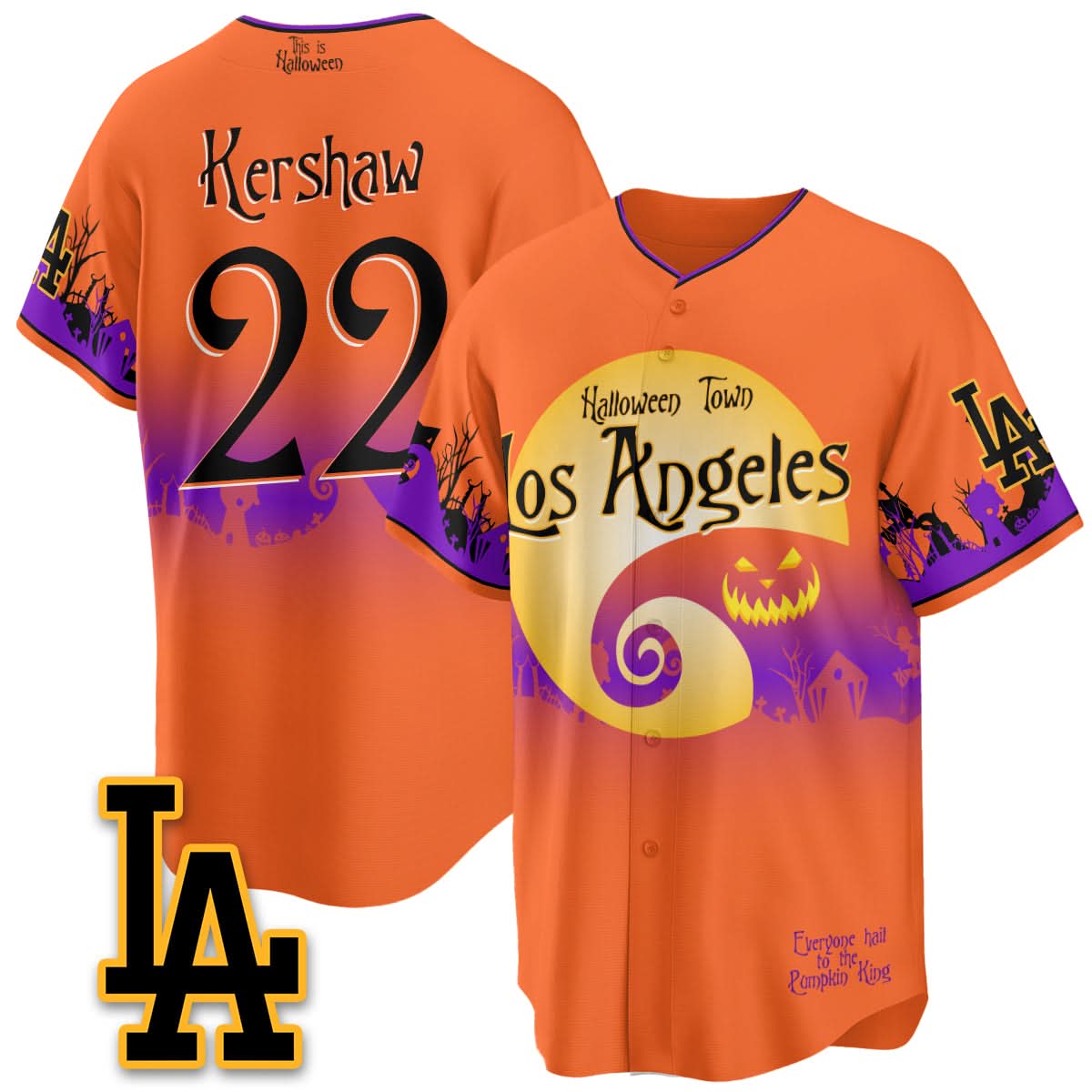 Los Angeles Dodgers "Halloween Town" Limited Jersey - Stitched-Cuztomshoes