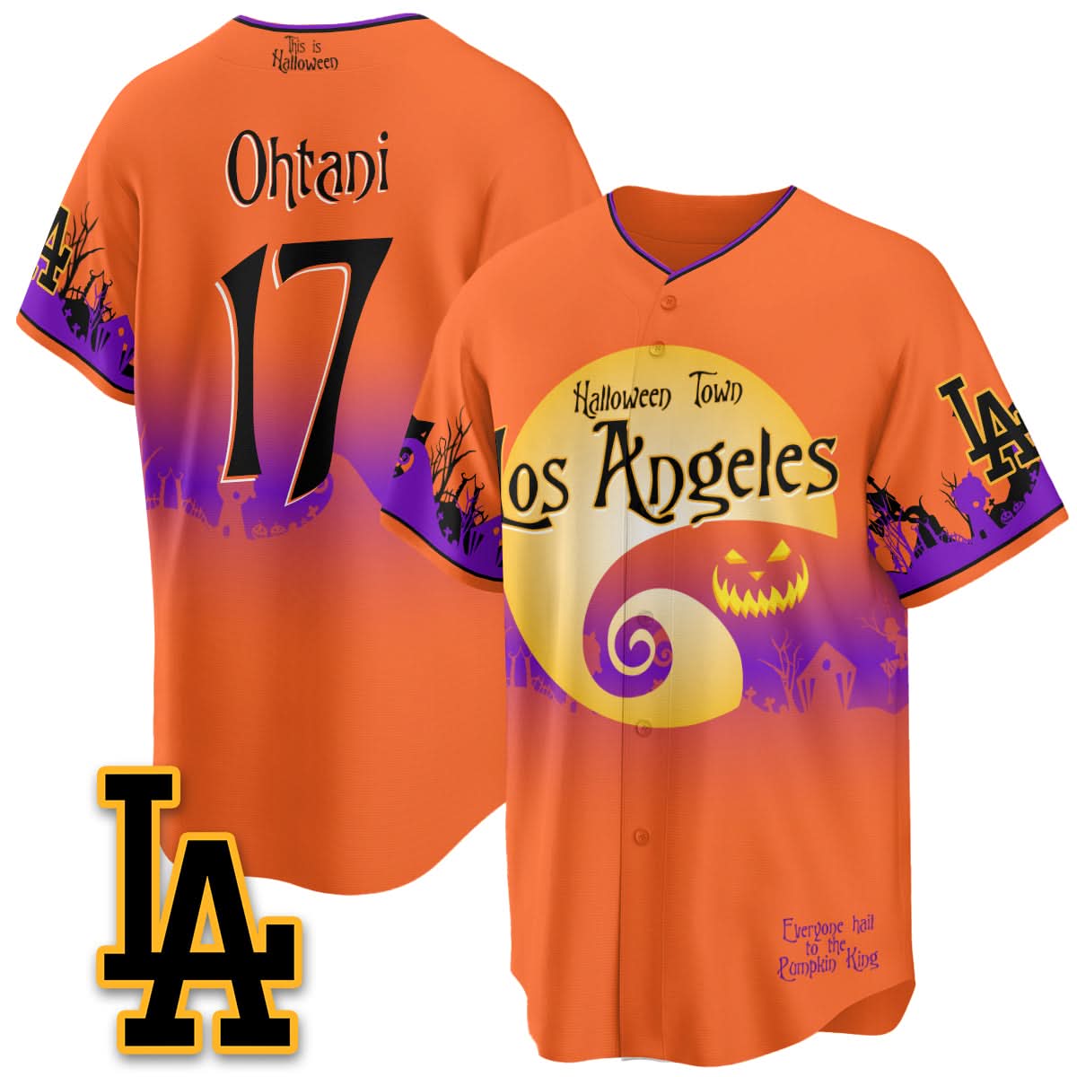 Los Angeles Dodgers "Halloween Town" Limited Jersey - Stitched-Cuztomshoes
