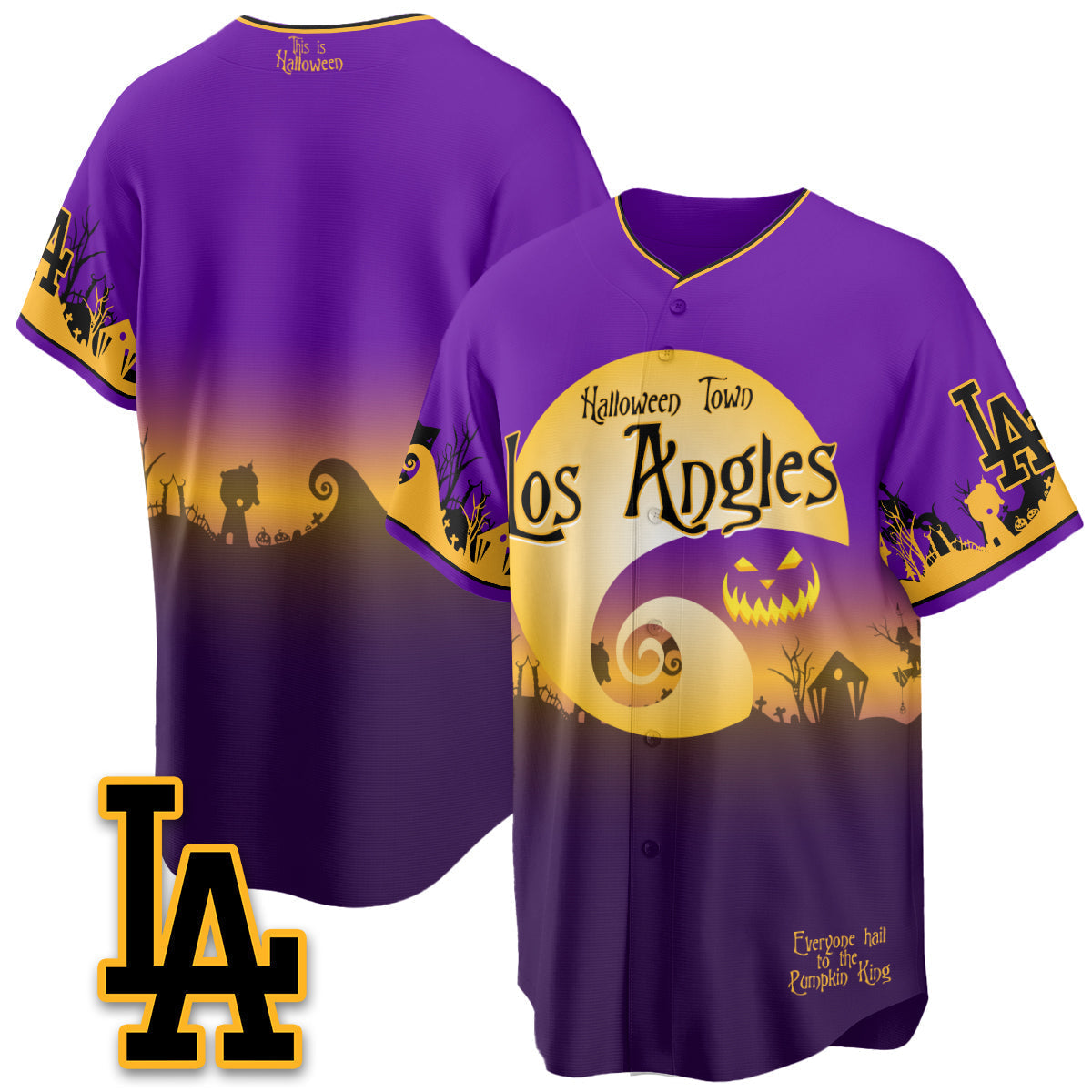 Los Angeles Dodgers "Halloween Town" Limited Jersey - Stitched-Cuztomshoes