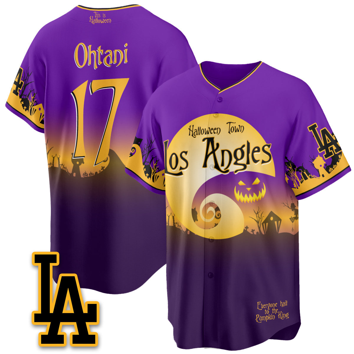 Los Angeles Dodgers "Halloween Town" Limited Jersey - Stitched-Cuztomshoes