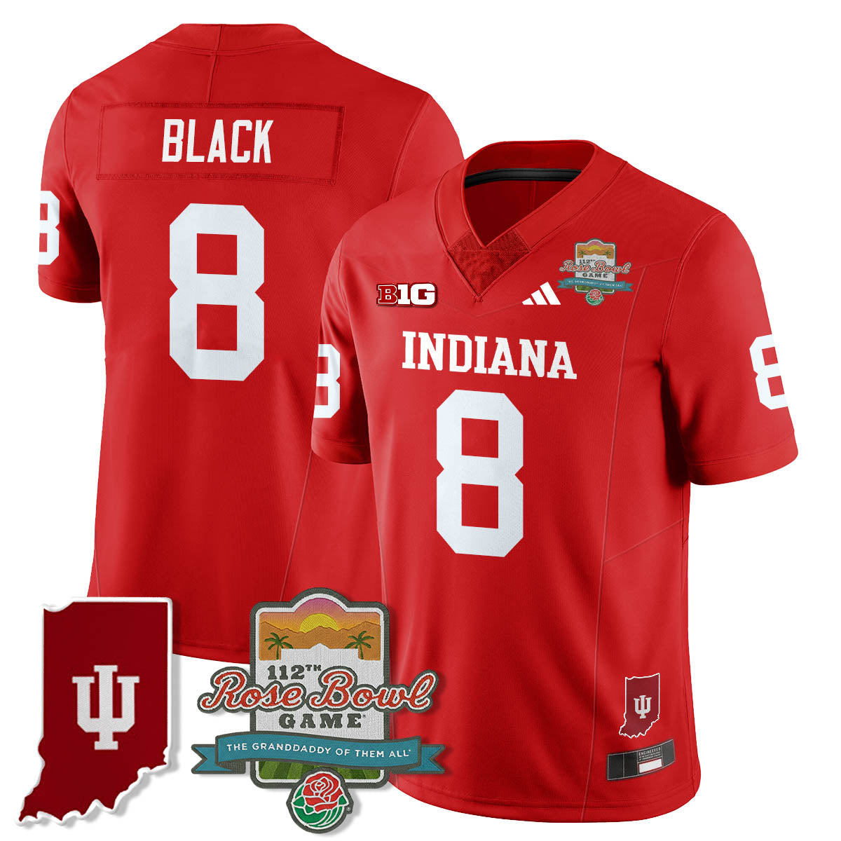Indiana Hoosiers Vapor Limited Football Jersey - Rose Bowl 112th-Cuztomshoes