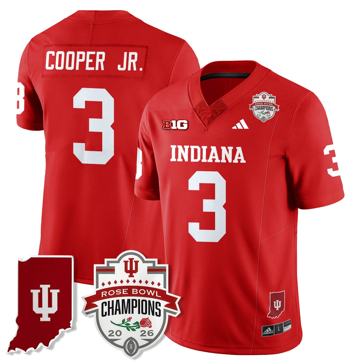 Indiana Hoosiers Vapor Limited Football Jersey - Rose Bowl Champions-Cuztomshoes