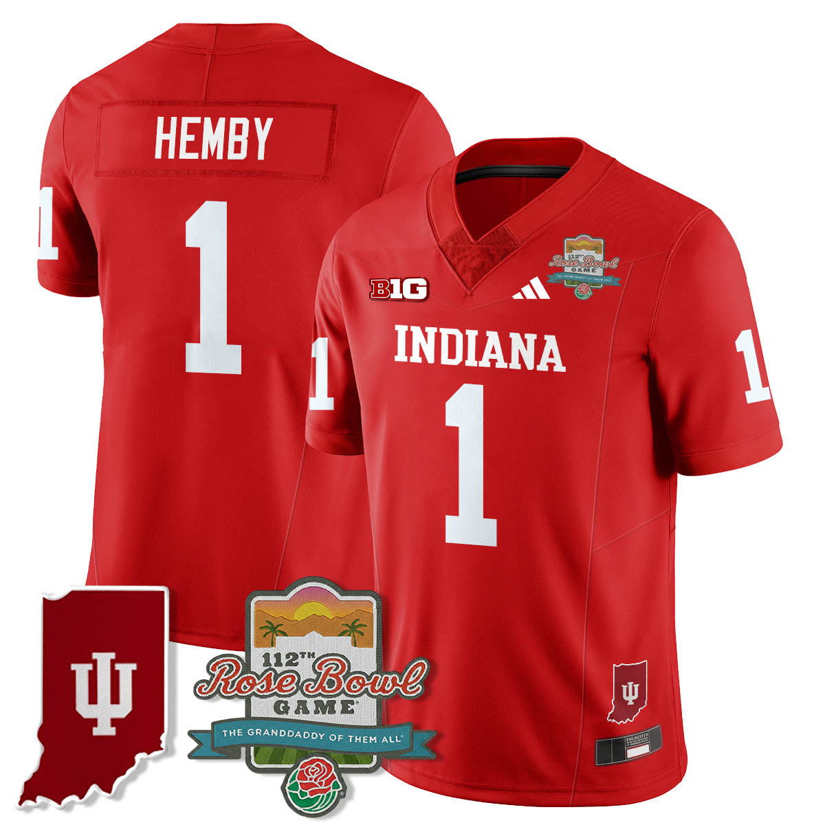 Indiana Hoosiers Vapor Limited Football Jersey - Rose Bowl 112th-Cuztomshoes