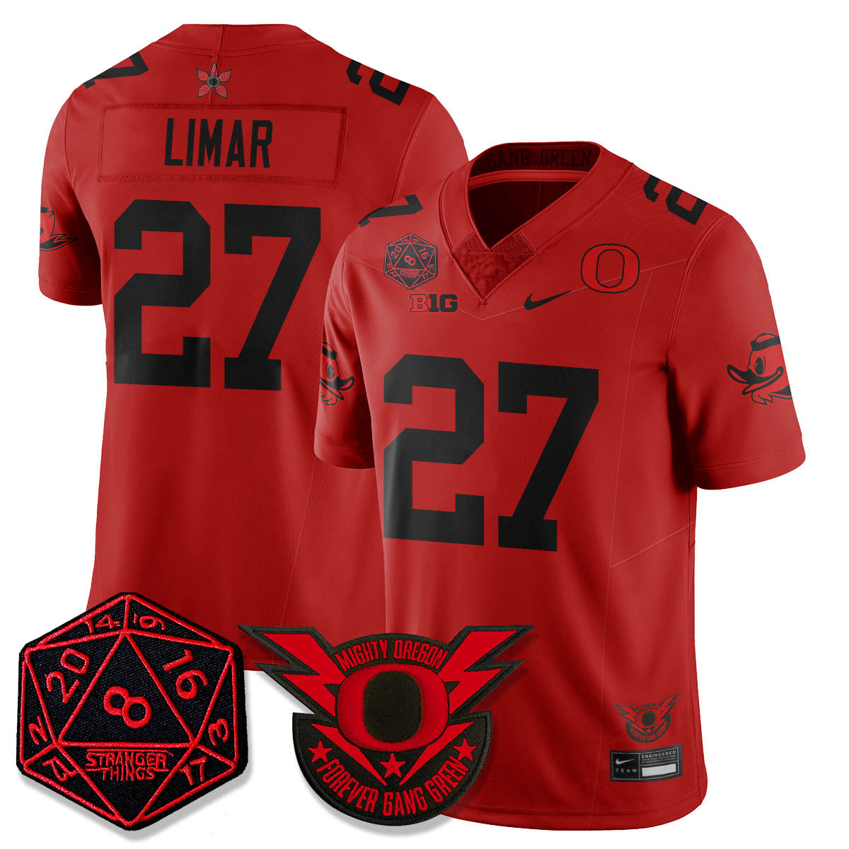 Oregon Ducks Stranger Things Vapor Limited Jersey