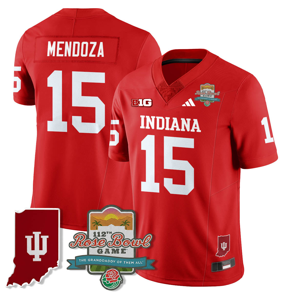 Indiana Hoosiers Vapor Limited Football Jersey - Rose Bowl 112th-Cuztomshoes