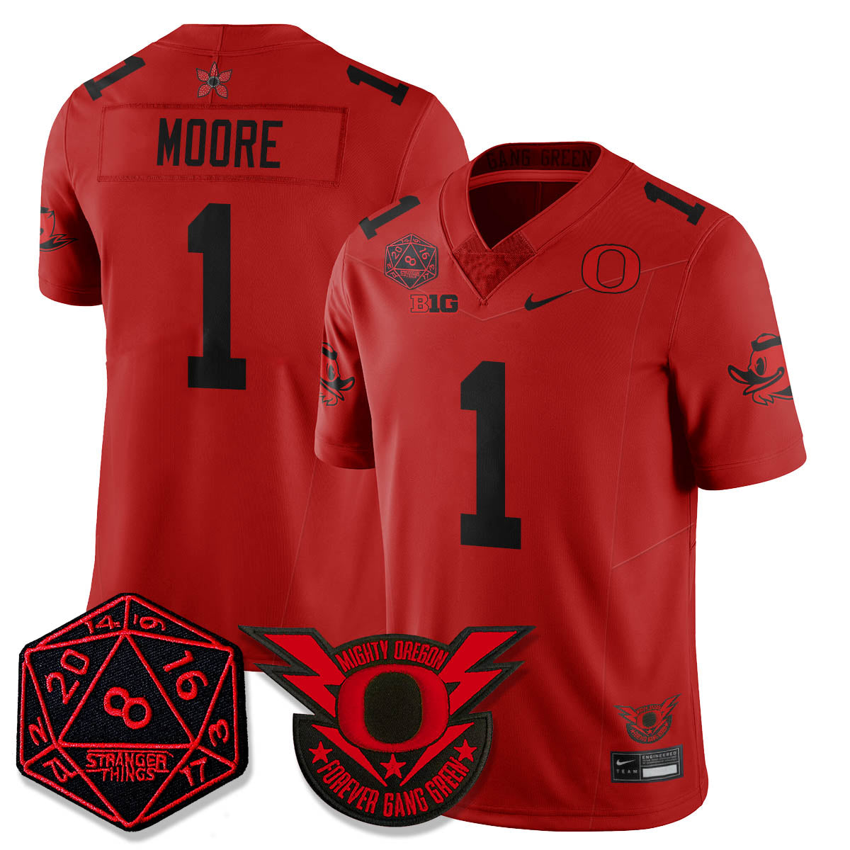 Oregon Ducks Stranger Things Vapor Limited Jersey